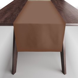 Abstract mid century modern minimalist stripes- Brown Table Runner