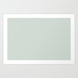 Light Gray-Green Solid Color Pantone Milky Green 12-6205 TCX Shades of Green Hues Art Print