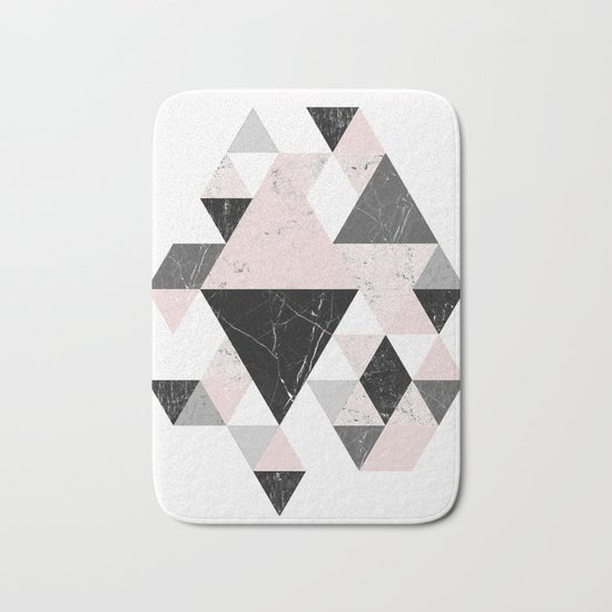 Triangle pattern modern geometric abstract ll Bath Mat