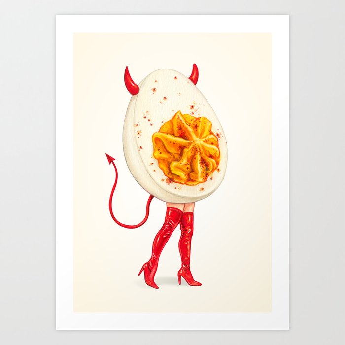 Deviled Egg Pin-Up Art Print