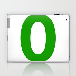Number 0 (Green & White) Laptop Skin