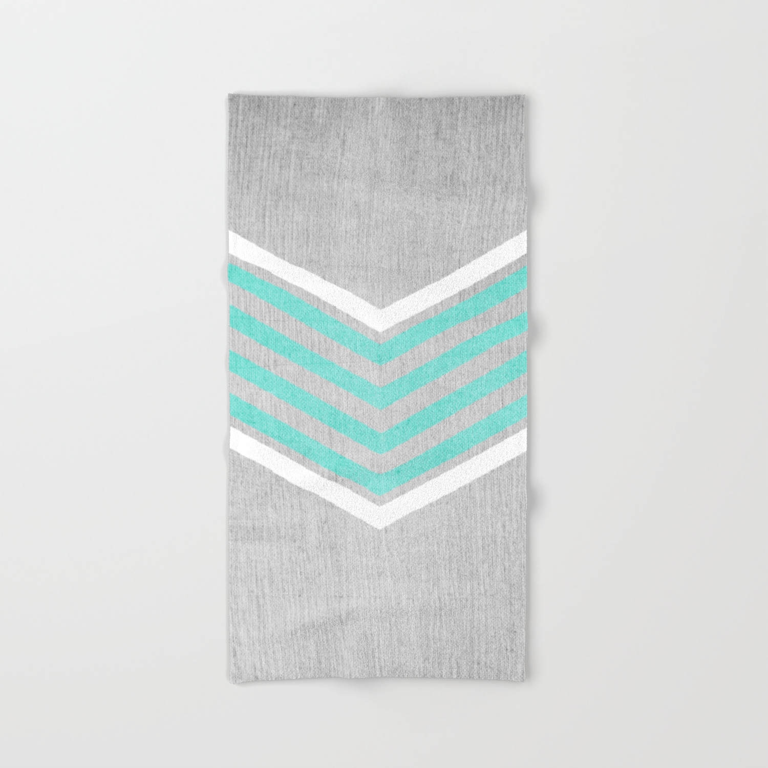 grey and white chevron towels
