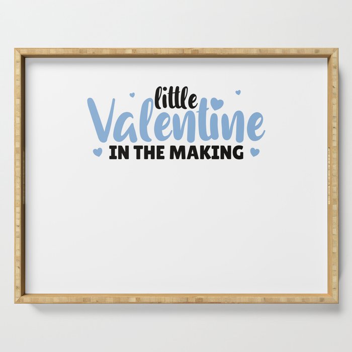 Little Valentine In The Making Gender Reveal Boy Serving Tray