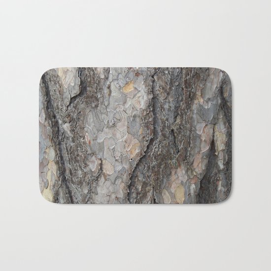 pine tree bark - scale pattern Bath Mat