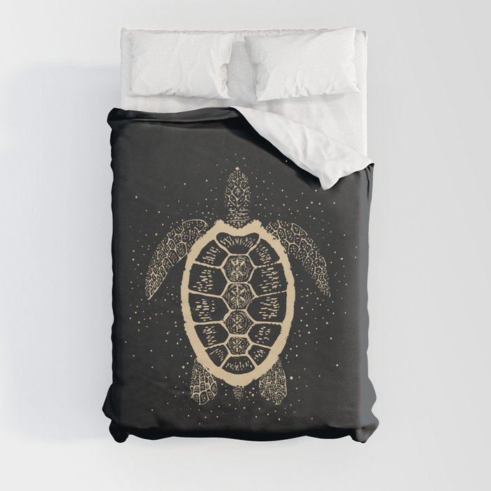 Sea Turtle Totem Duvet Cover