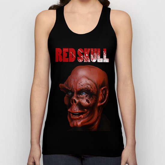 THE FACE COLLECTION - RED SKULL Unisex Tank Top