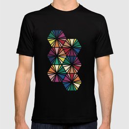 Jewel Toned Mid-Century Honeycomb Pattern T Shirt