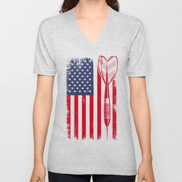 Darts USA Flag V Neck T Shirt