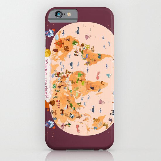 Worldwide map for kids. iPhone & iPod Case