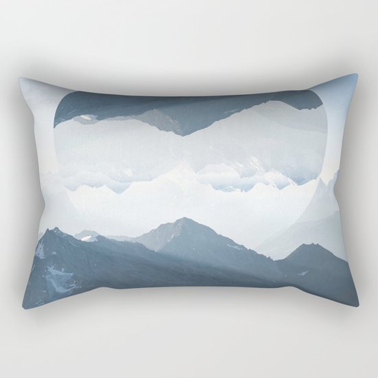 High mountain in morning time Rectangular Pillow