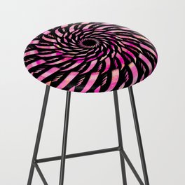 Black and Pink Twirl Bar Stool