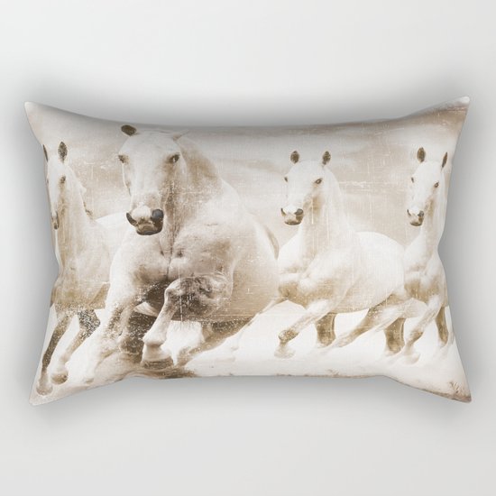 Horses Rectangular Pillow