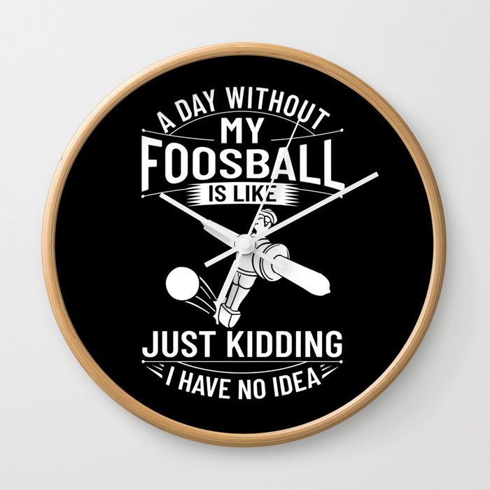 Foosball Table Soccer Game Ball Outdoor Player Wall Clock