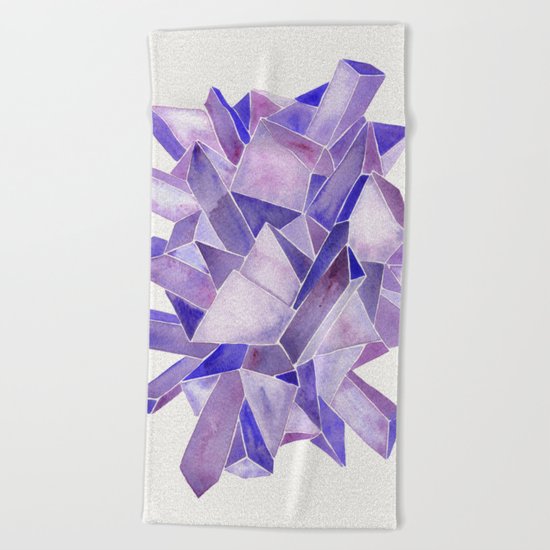 Amethyst Watercolor Beach Towel