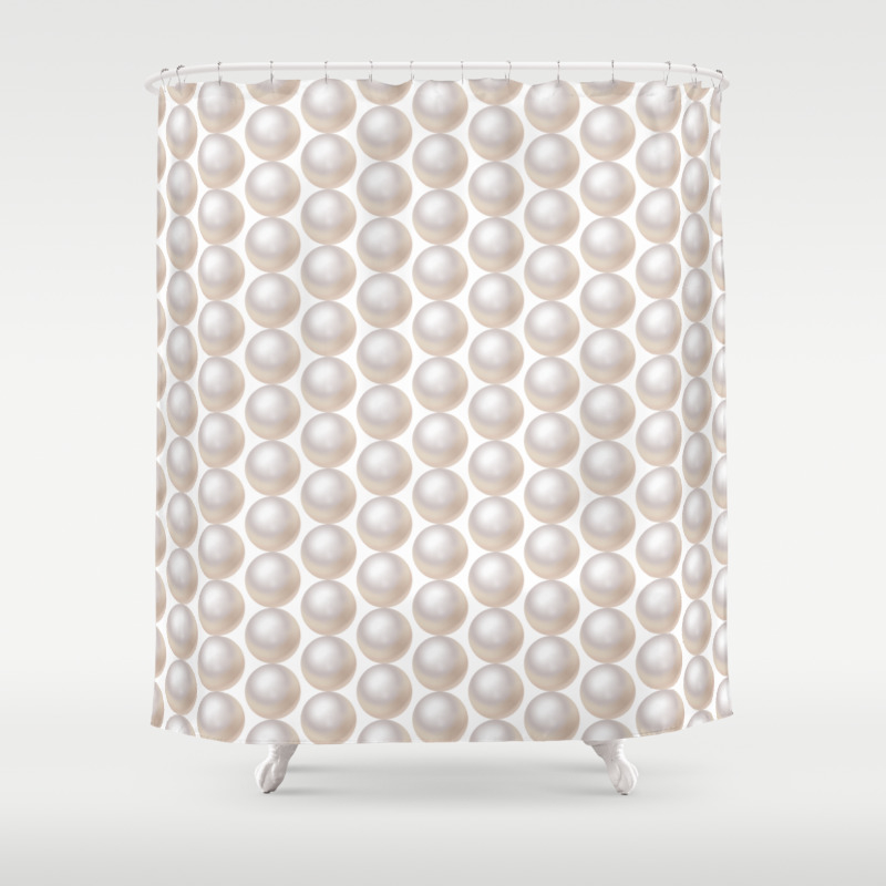 White Pearls Background Shower Curtain By Danadudesign Society6