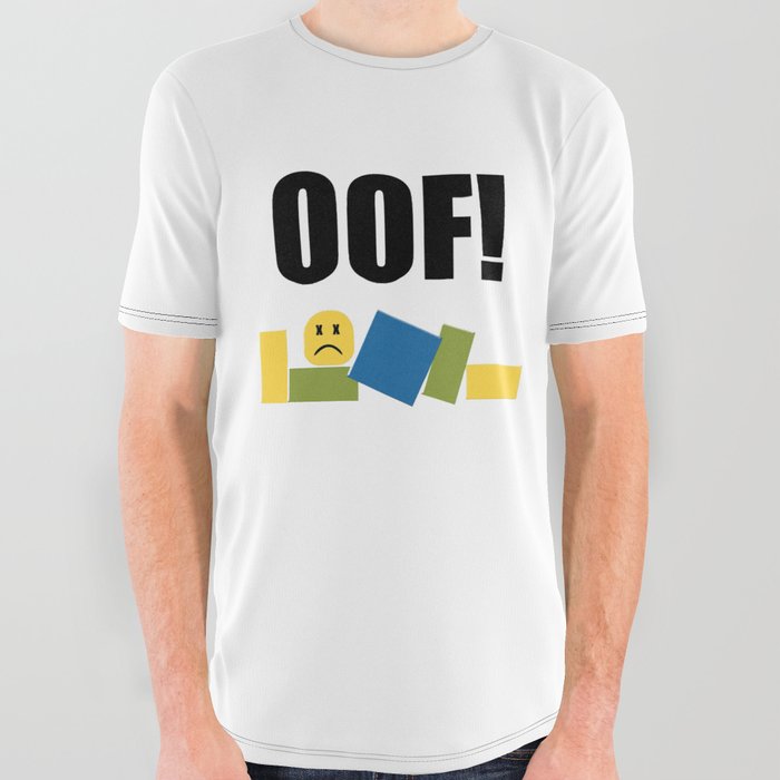 Roblox Oof All Over Graphic Tee