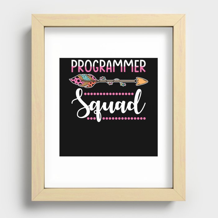 Programmer Squad Group Women Team Recessed Framed Print