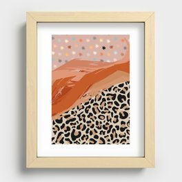Grapes and cheetah slices - Boho Chic Collage Recessed Framed Print