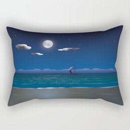 A Sailboat In The Moonlight Rectangular Pillow