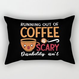 Mental Health Running Out Of Coffee Scary Anxiety Rectangular Pillow
