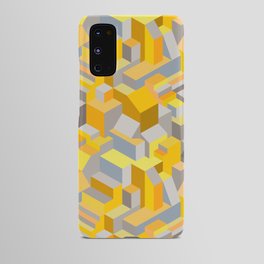 Labyrinth Marigold Yellow Grey Android Case