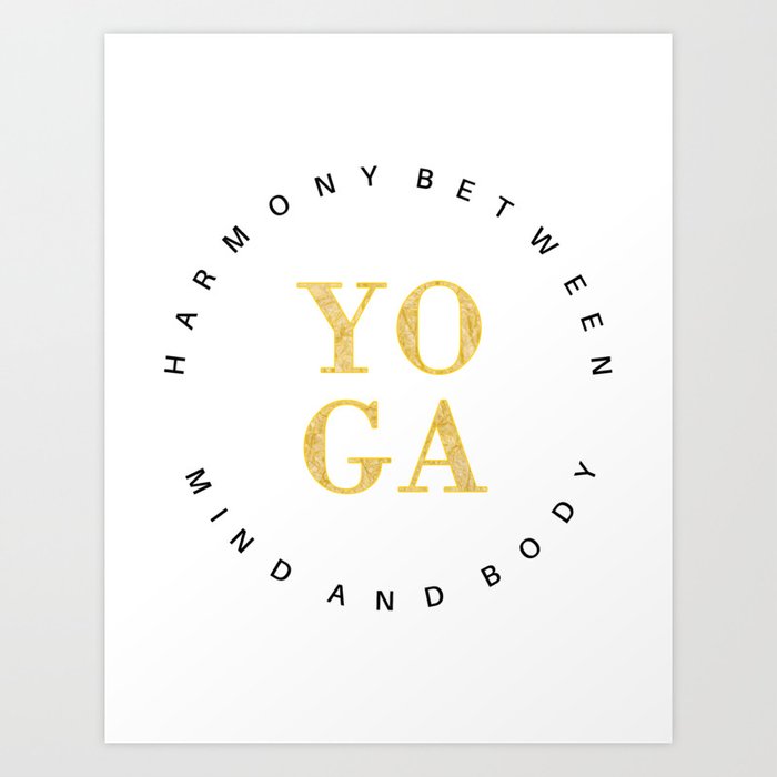 Yoga Harmony between mind and body Art Print