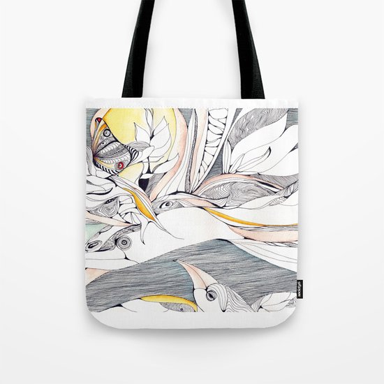 Fly in the crowded sky Tote Bag