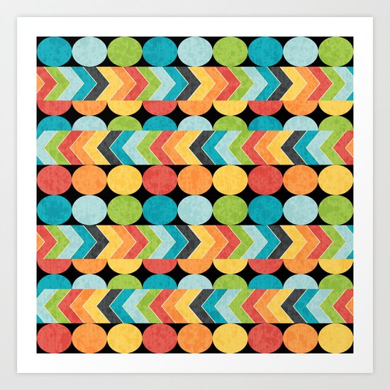 Retro Color Play Art Print