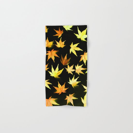 AUTUMN ROMANCE - LEAVES PATTERN #4 #decor #art #society6 Hand & Bath Towel