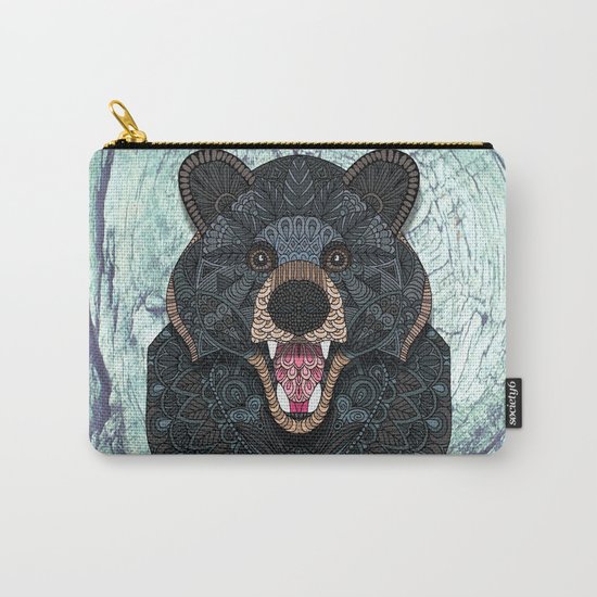 Ornate Black Bear Carry-All Pouch