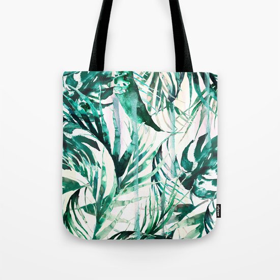 Green Tropical paradise Tote Bag