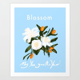 Blossom - New year wishes Art Print