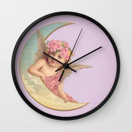 Victorian Moon Angel Wall Clock