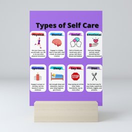 Types of Self Care Mini Art Print