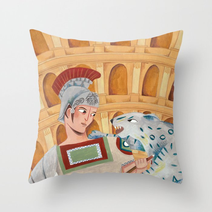 Roman Gladiator Throw Pillow