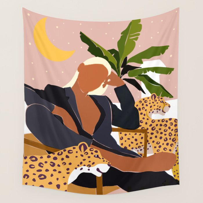 Girl Boss, Woman Empower Feminism Cheetah Illustration, Wild Cat Tiger