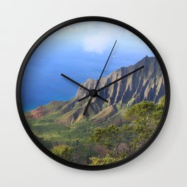 Kalalau Valley Wall Clock | Color, Kauaimountains, Tropicalscene, Photo, Kauaiphotography, Kauai, Tropicalmountains, Digital, Kalalau, Kalalauphoto 