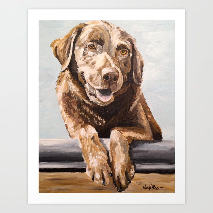 Chocolate Lab Art Lab Painting Cute Pet Art Art Print By