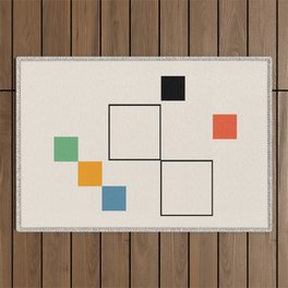 Linear abstract figures Outdoor Rug