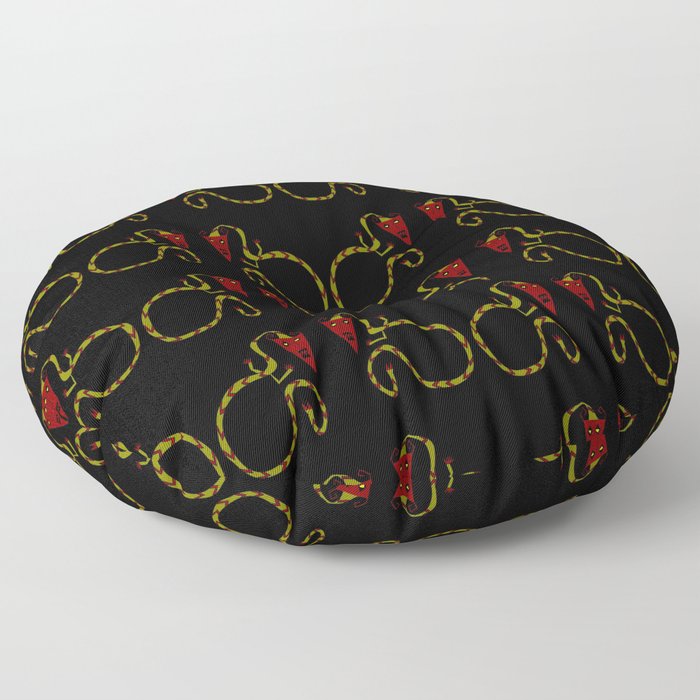dragon and fire 3 -Serpent, Reptile, draco,Mythology, Asia,Thunder,Japan,China. Floor Pillow