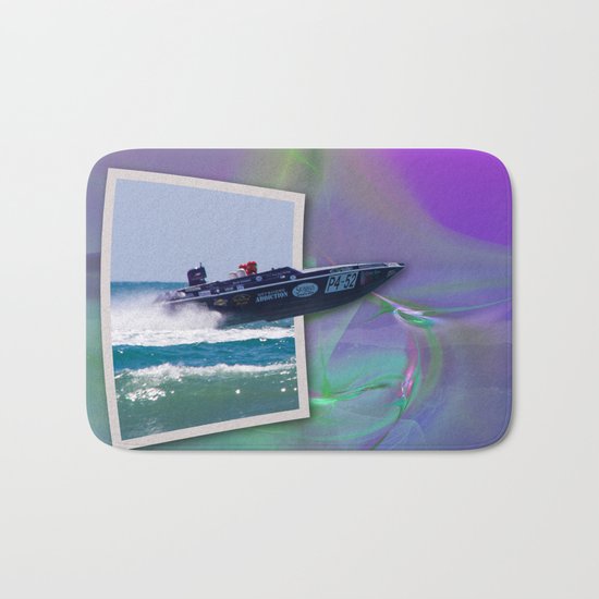 Offshore Addiction Speeds Out Of Frame Bath Mat