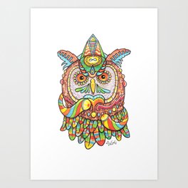 "Owl" Enlightened Animals Series Art Print