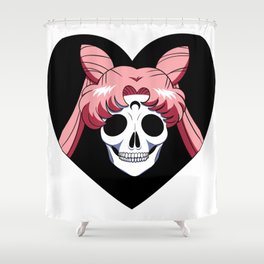Goth Skull Dark Lady Heart (alt. Chibiusa / Sailor Mini Moon) Shower Curtain