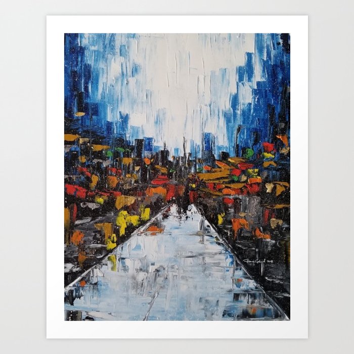 City Of Reflections Nyc Art Abstract City City Scape Colorful
