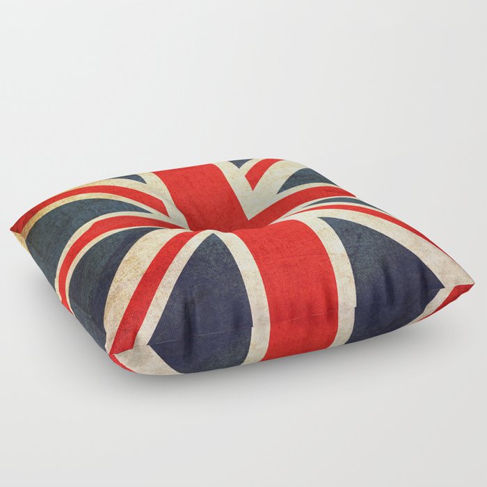Vintage Union Jack British Flag Floor Pillow