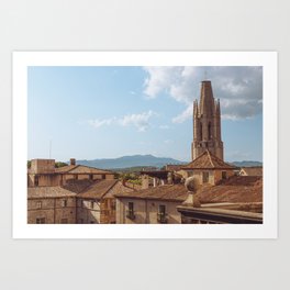 Girona Skylights: A Glimpse into Spanish Heaven Art Print