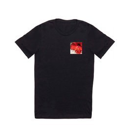 Bright Red Hibiscus Flower Close-Up T Shirt