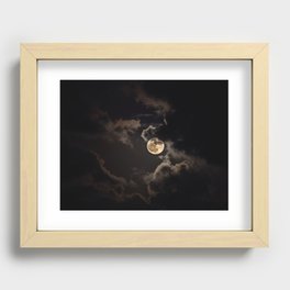 Moon clouds Recessed Framed Print