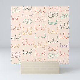 Pastel Boobs Drawing Mini Art Print