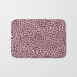 Pink Leopard Spots Pattern Bath Mat | Polkadot, Cheetah, Graphicdesign, Minimalist, Leopard, Spot, Spots, Pink, Modern, Pattern 